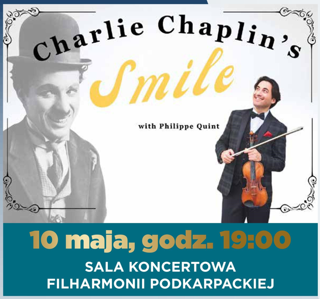 grafika do koncertu Charlie Chaplin's smile