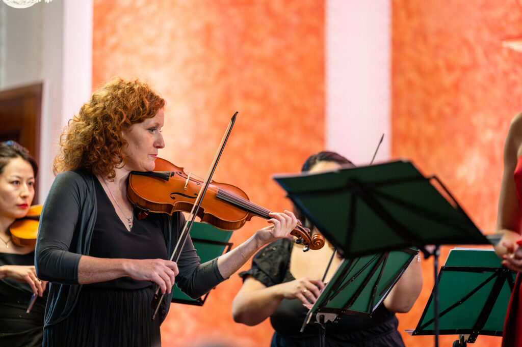 Giardino di Delizie i Roberta Mameli (sopran) w czasie koncertu w Sali Balowej, w ramach 64. Muzycznego Festiwalu w Łańcucie