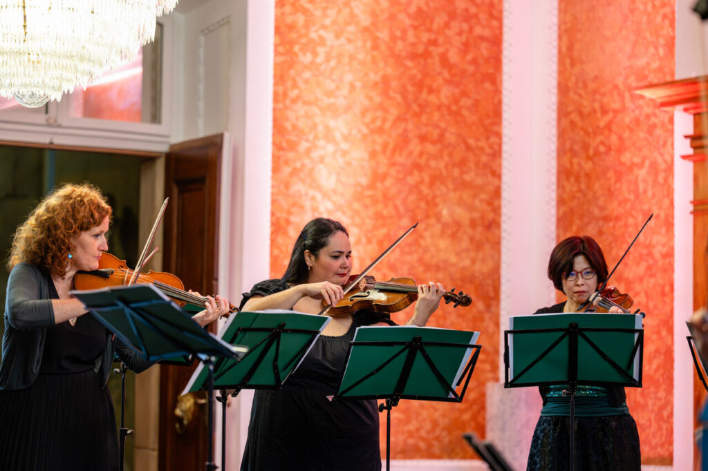Giardino di Delizie i Roberta Mameli (sopran) w czasie koncertu w Sali Balowej, w ramach 64. Muzycznego Festiwalu w Łańcucie