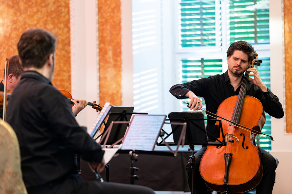 Gliere Quartet - w czasie koncertu w ramach 64. Muzycznego Festiwalu w Łańcucie
