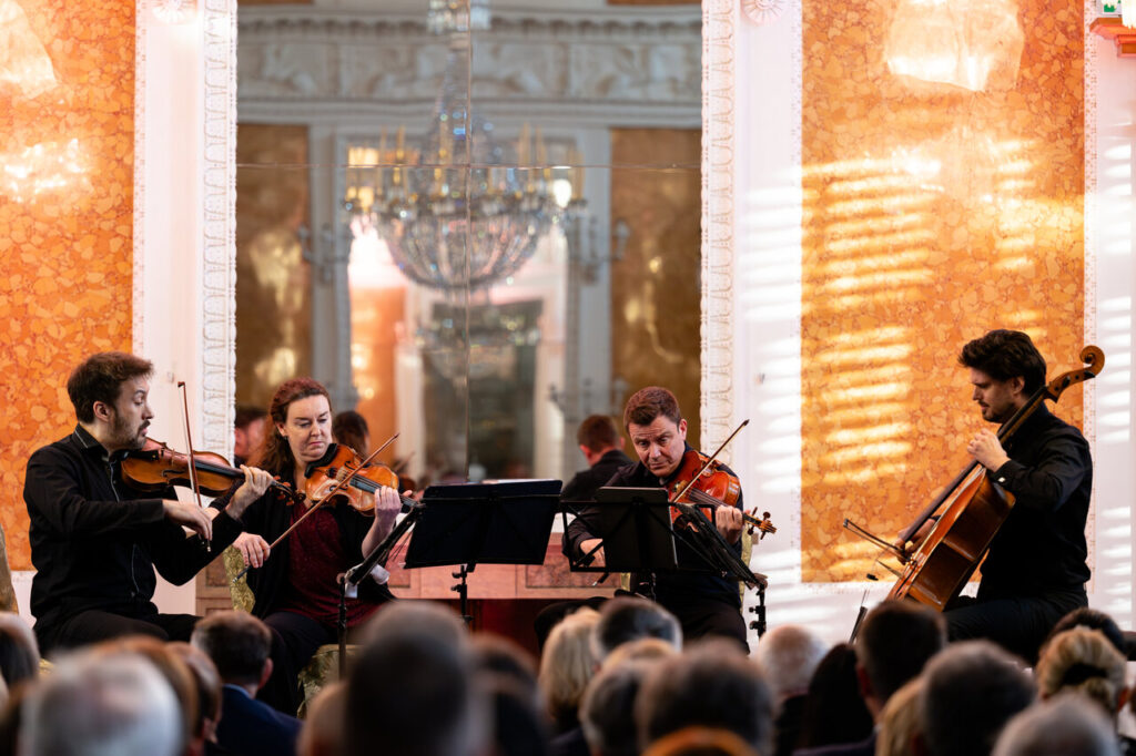 Gliere Quartet - w czasie koncertu w ramach 64. Muzycznego Festiwalu w Łańcucie