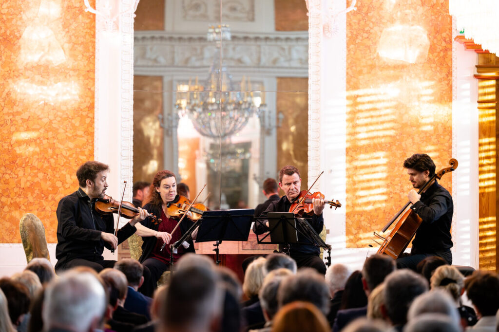 Gliere Quartet - w czasie koncertu w ramach 64. Muzycznego Festiwalu w Łańcucie