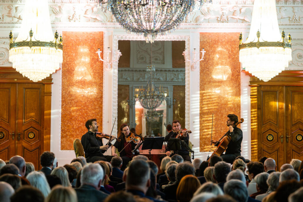 Gliere Quartet - w czasie koncertu w ramach 64. Muzycznego Festiwalu w Łańcucie