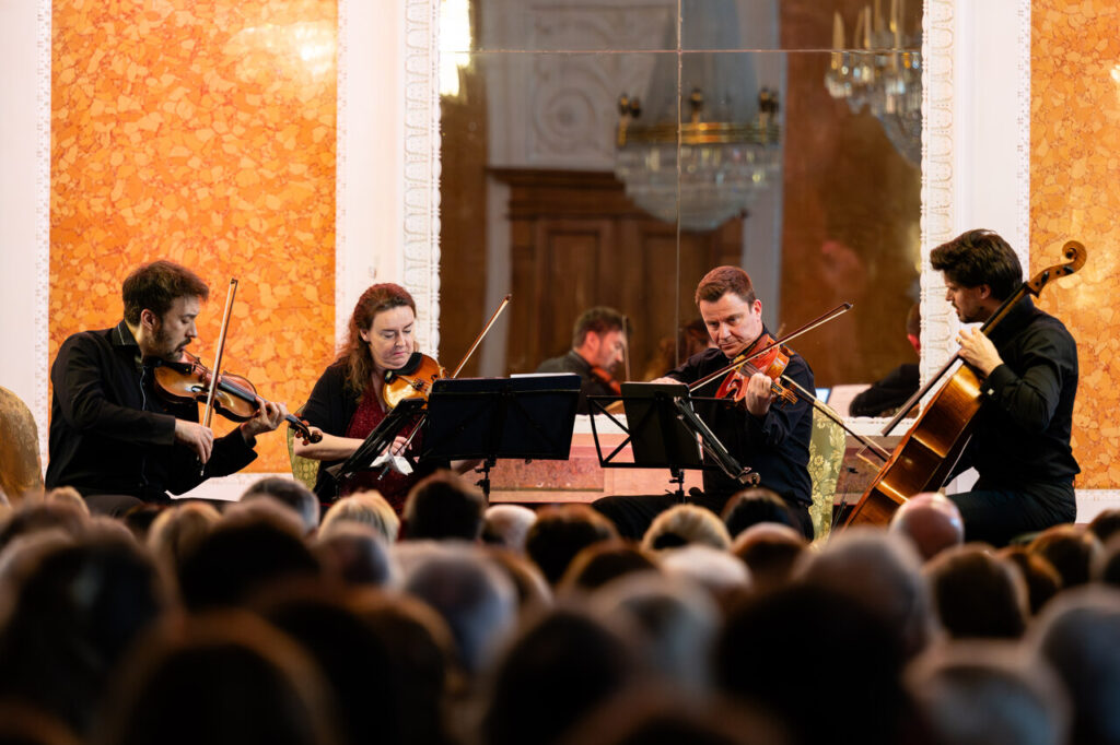 Gliere Quartet - w czasie koncertu w ramach 64. Muzycznego Festiwalu w Łańcucie